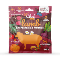 MINTA Száraz kutyatáp kölyköknek Bárányhús, málna és tök 60g