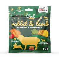 MINTA Száraz kutyaeledel Nyúl és bárány, tök és ananász 60g