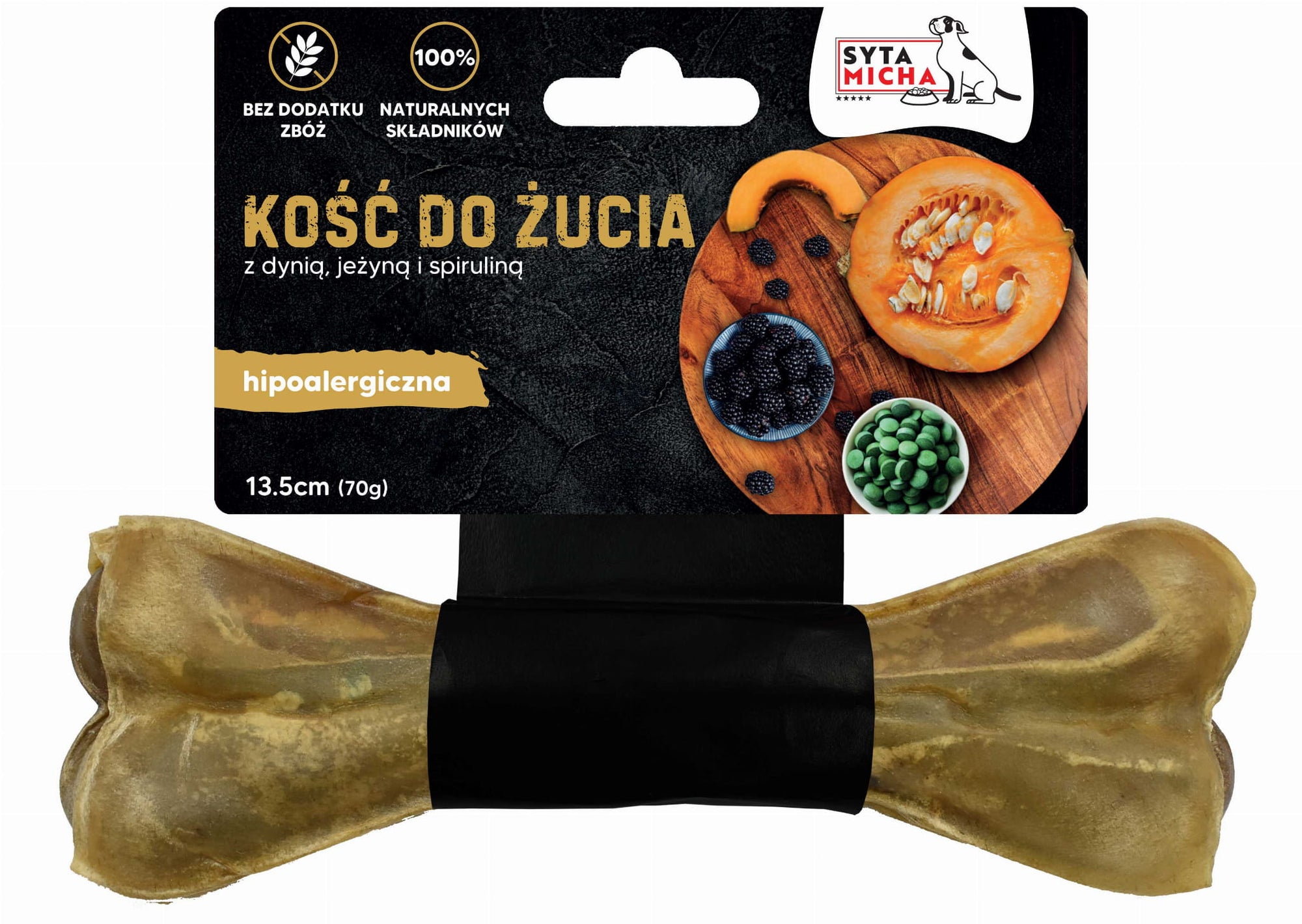 Kość do żucia dla psa HIPOALERGICZNA z koniną 13,5 cm