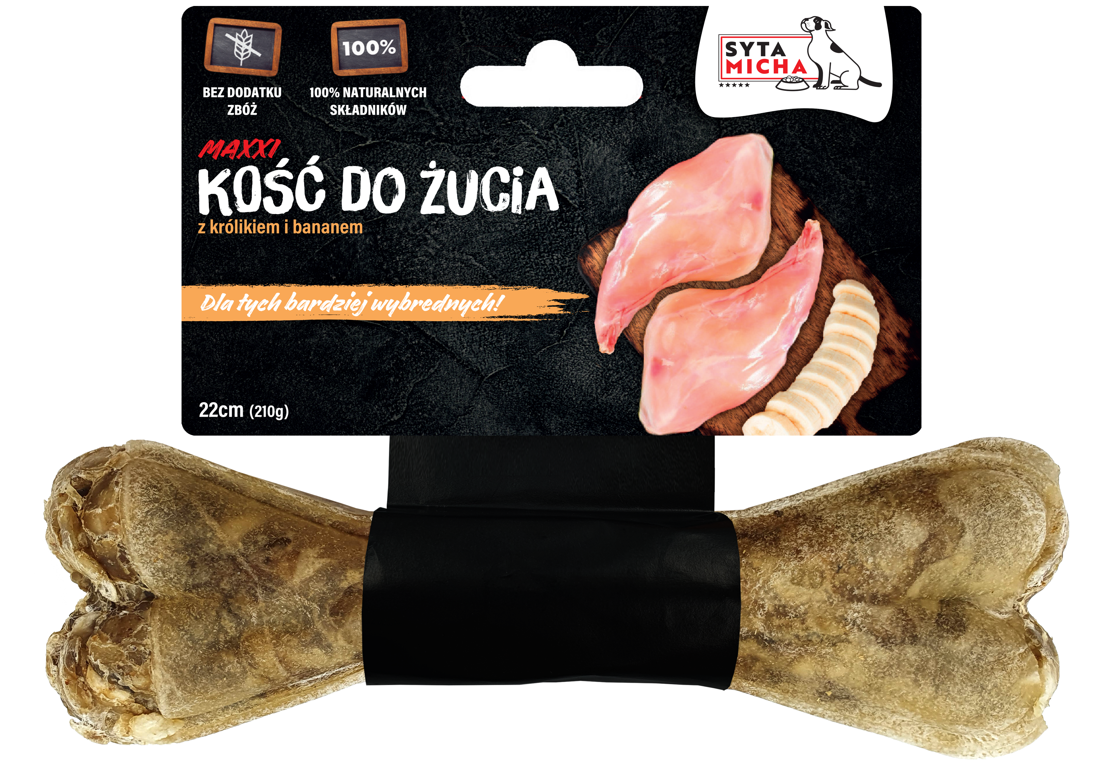 Kość do żucia dla wybrednych psów 22cm MAXXI