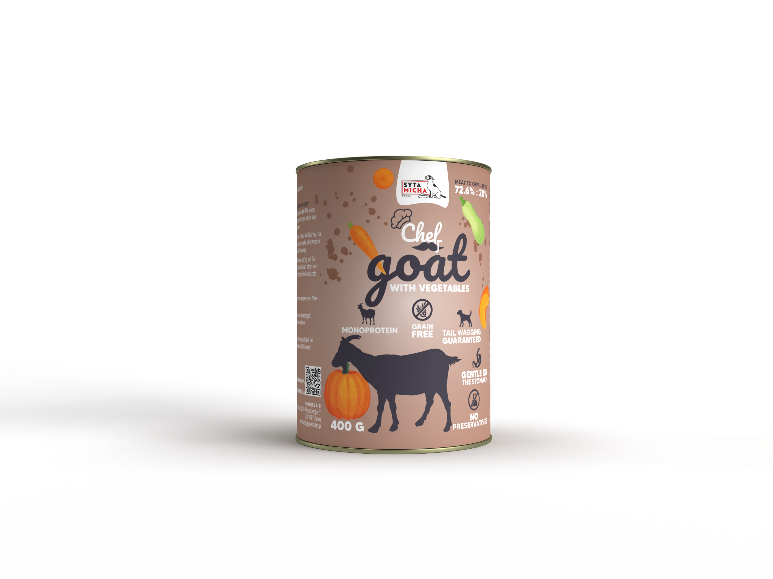 Mokra karma dla psa Koza z warzywami 400g