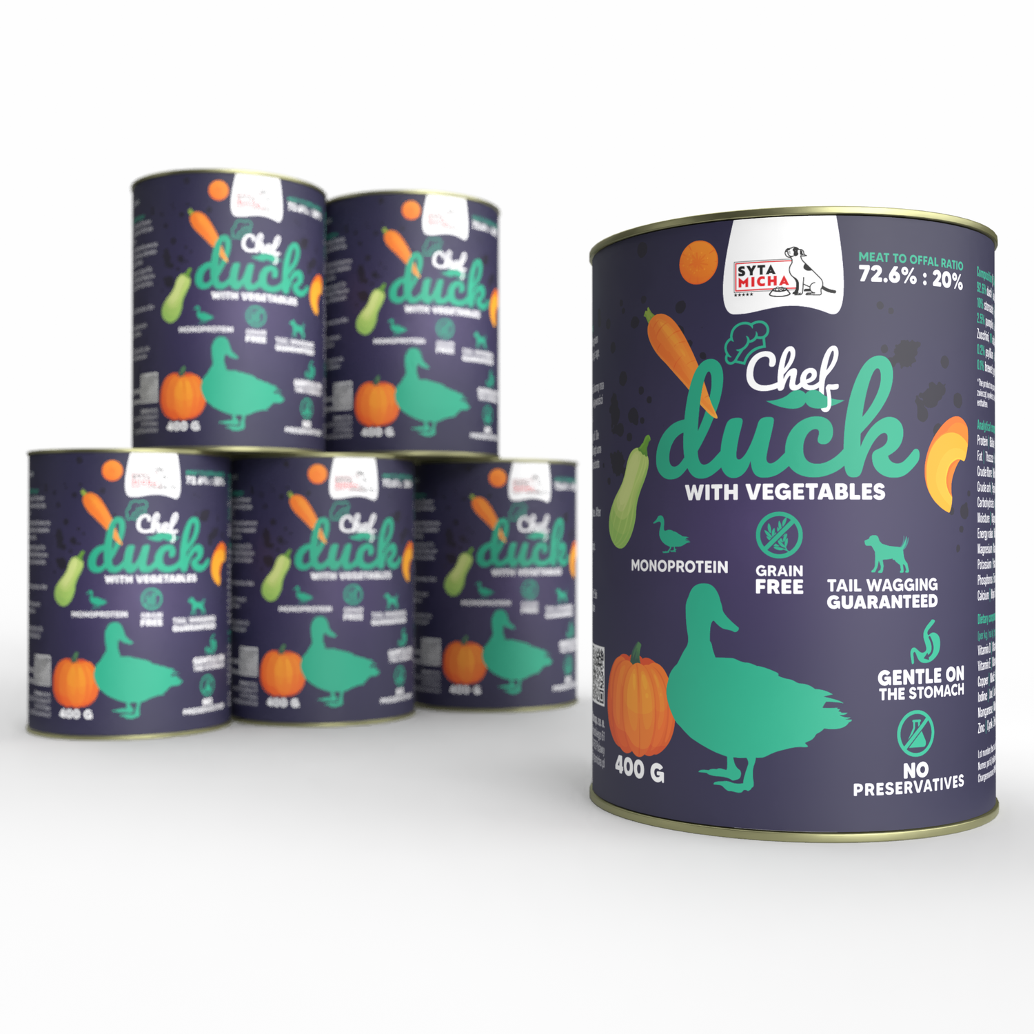 Nedves kutyaeledel kacsa zöldségekkel 400g x6