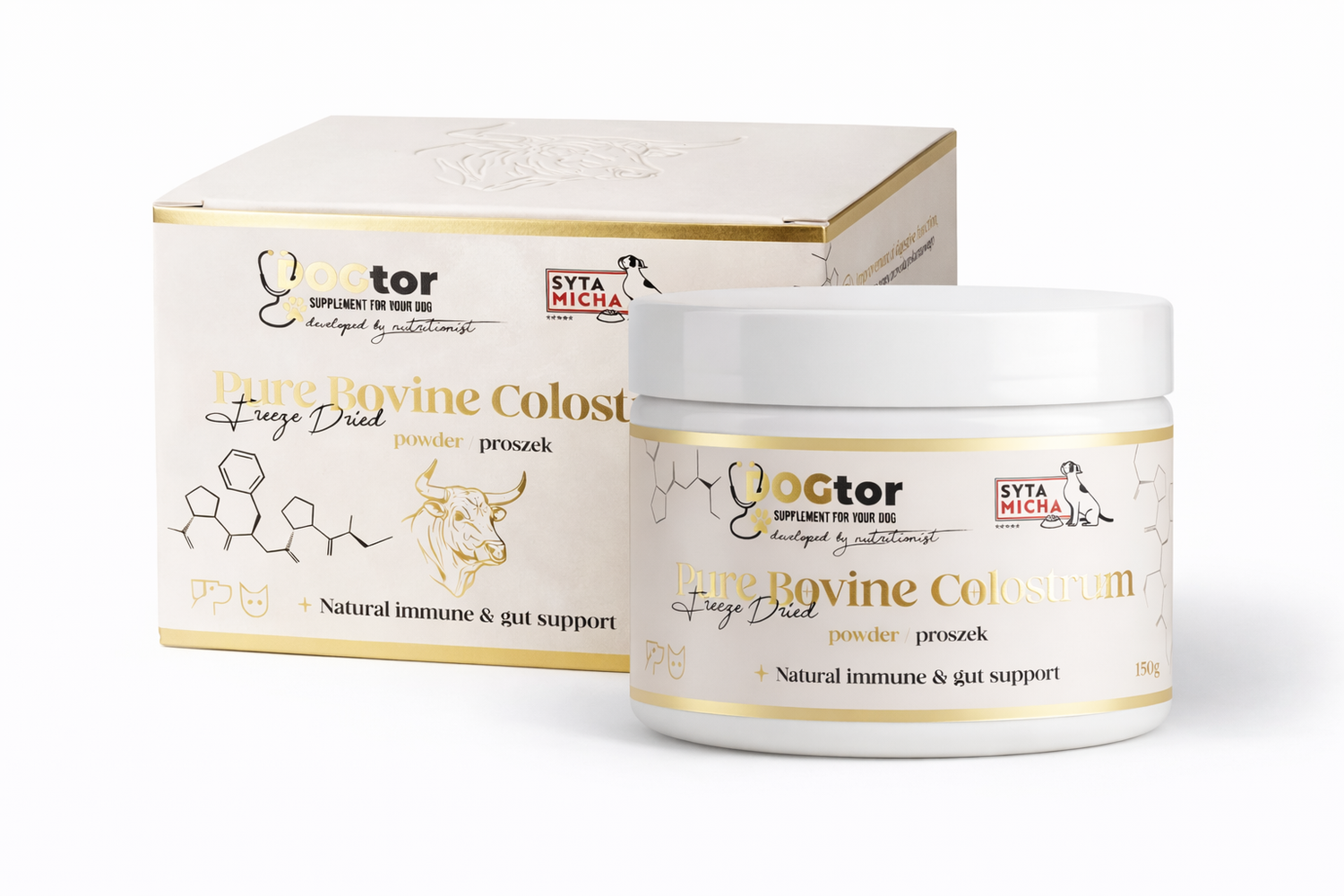 Сита Міша DOGTOR Colostrum 150г - Телятине молозиво 20% IgG