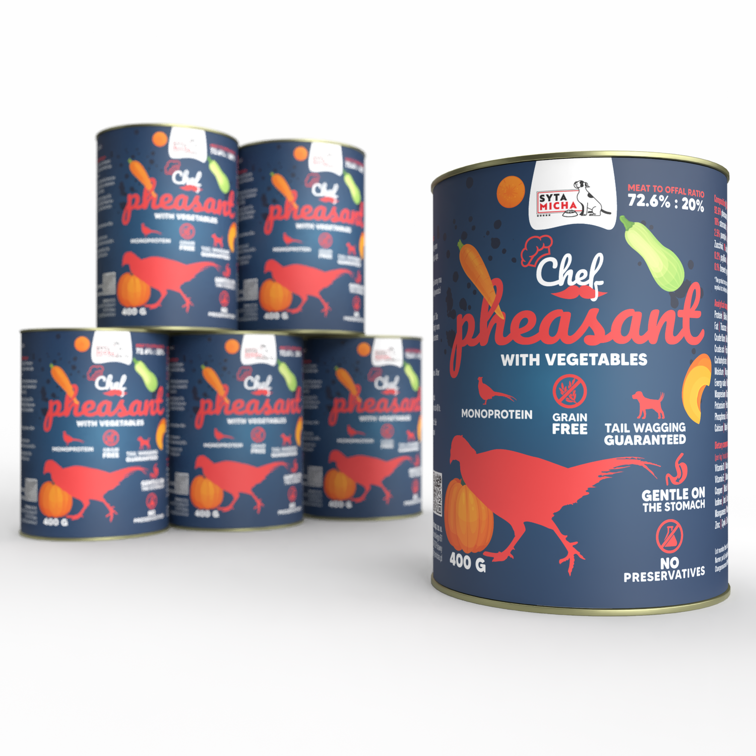 Вологий корм для собаки Фазан з овочами 400 г x6