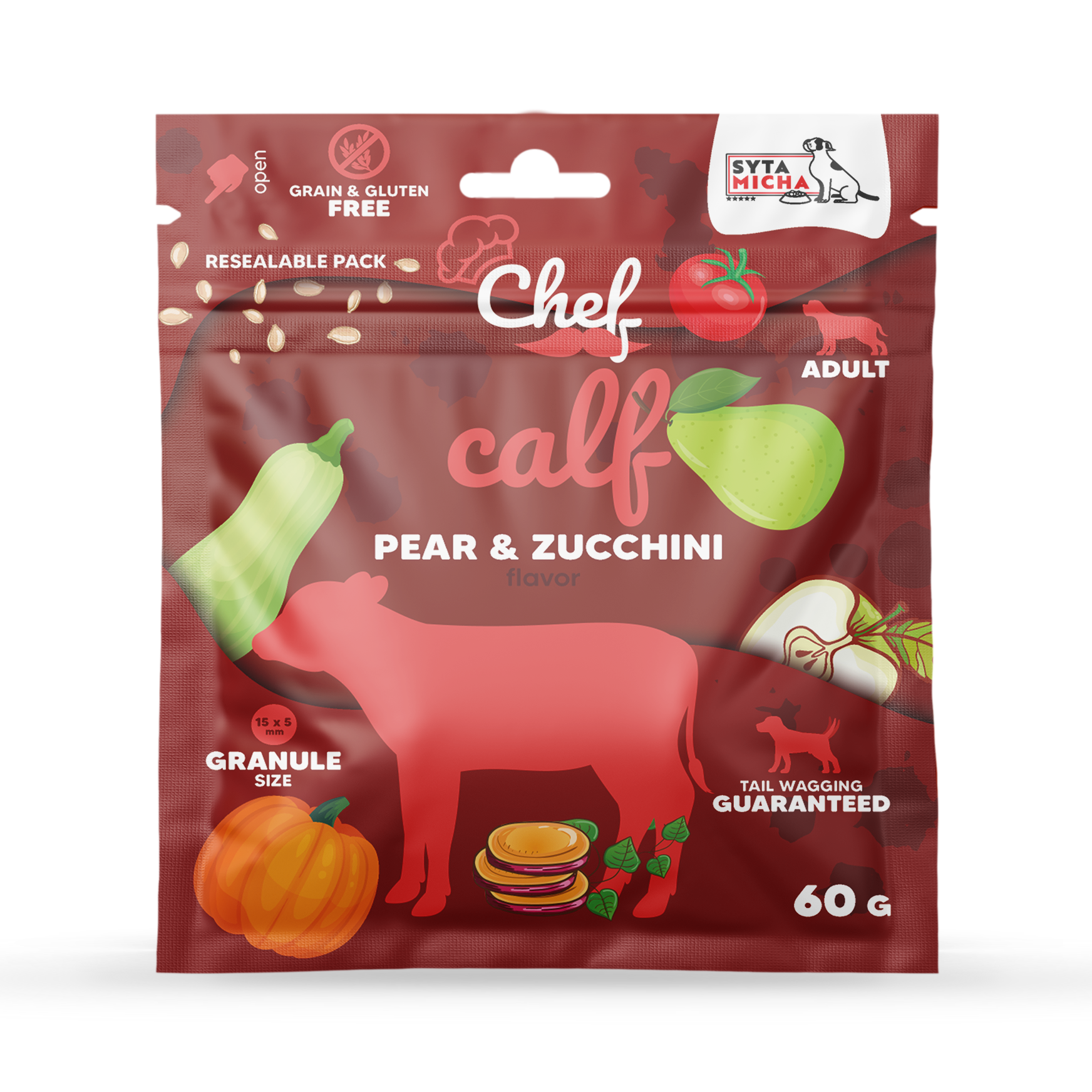 MINTA Száraz kutyatáp Borjúhús, körte és cukkini 60g