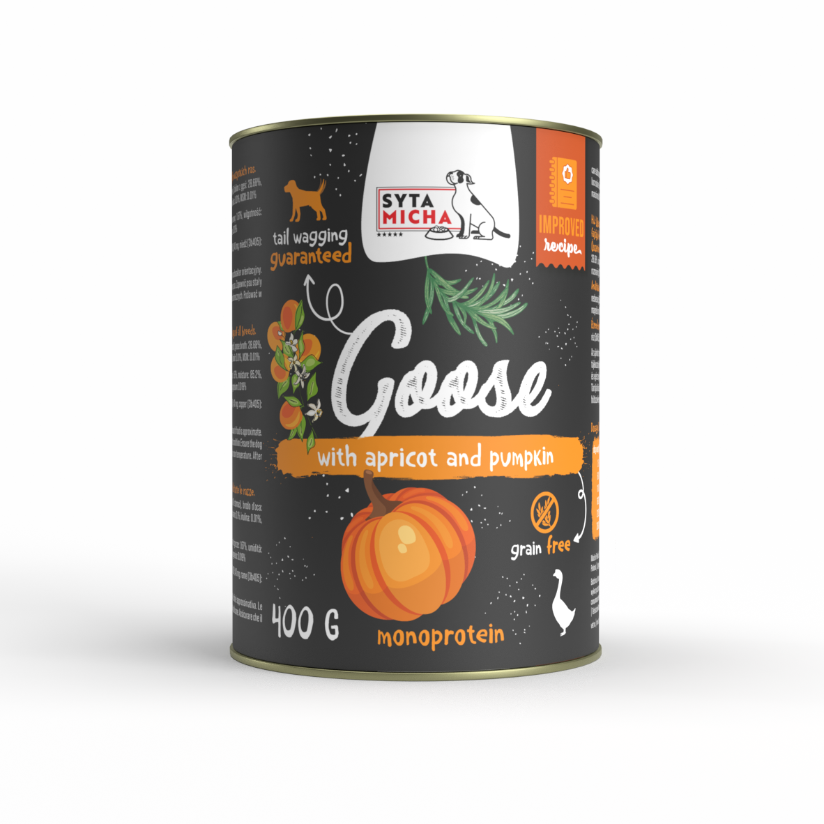 Вологий корм для собаки гуска з абрикосами і гарбузом 400г