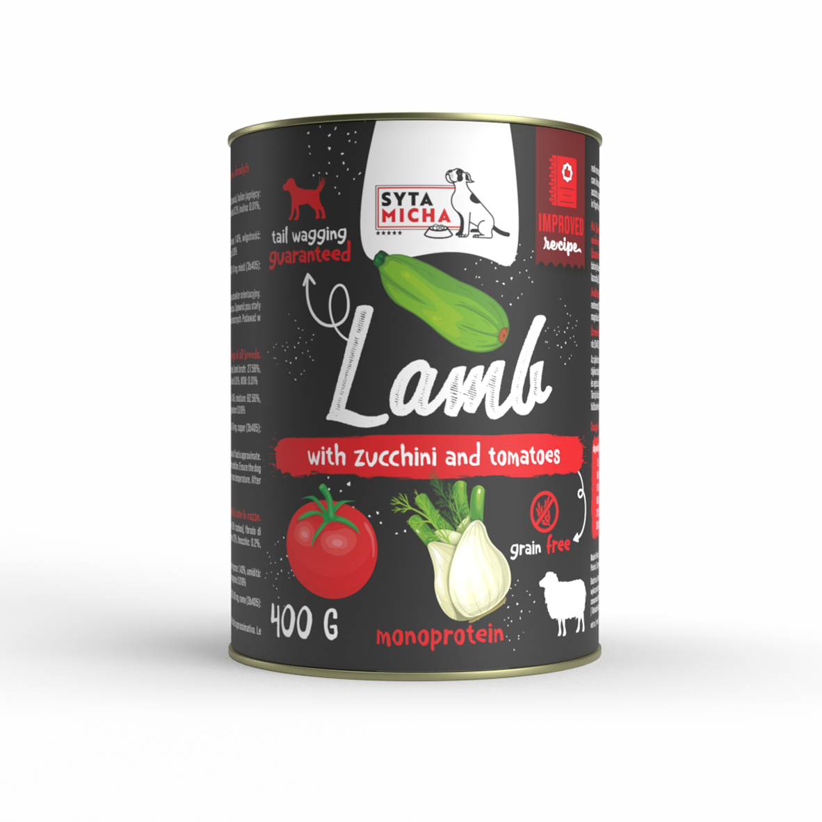 Вологий корм для собаки ягня з цукіні та помідорами 400г