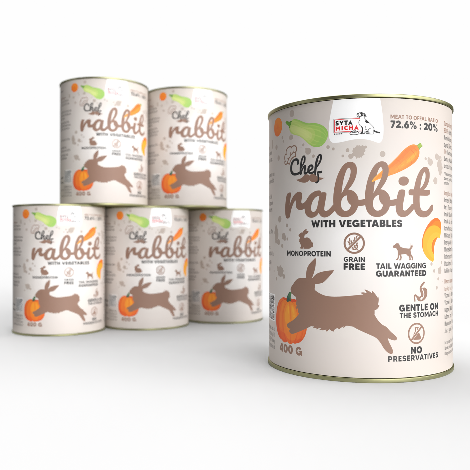 Nedves kutyaeledel nyúl zöldségekkel 400g x6