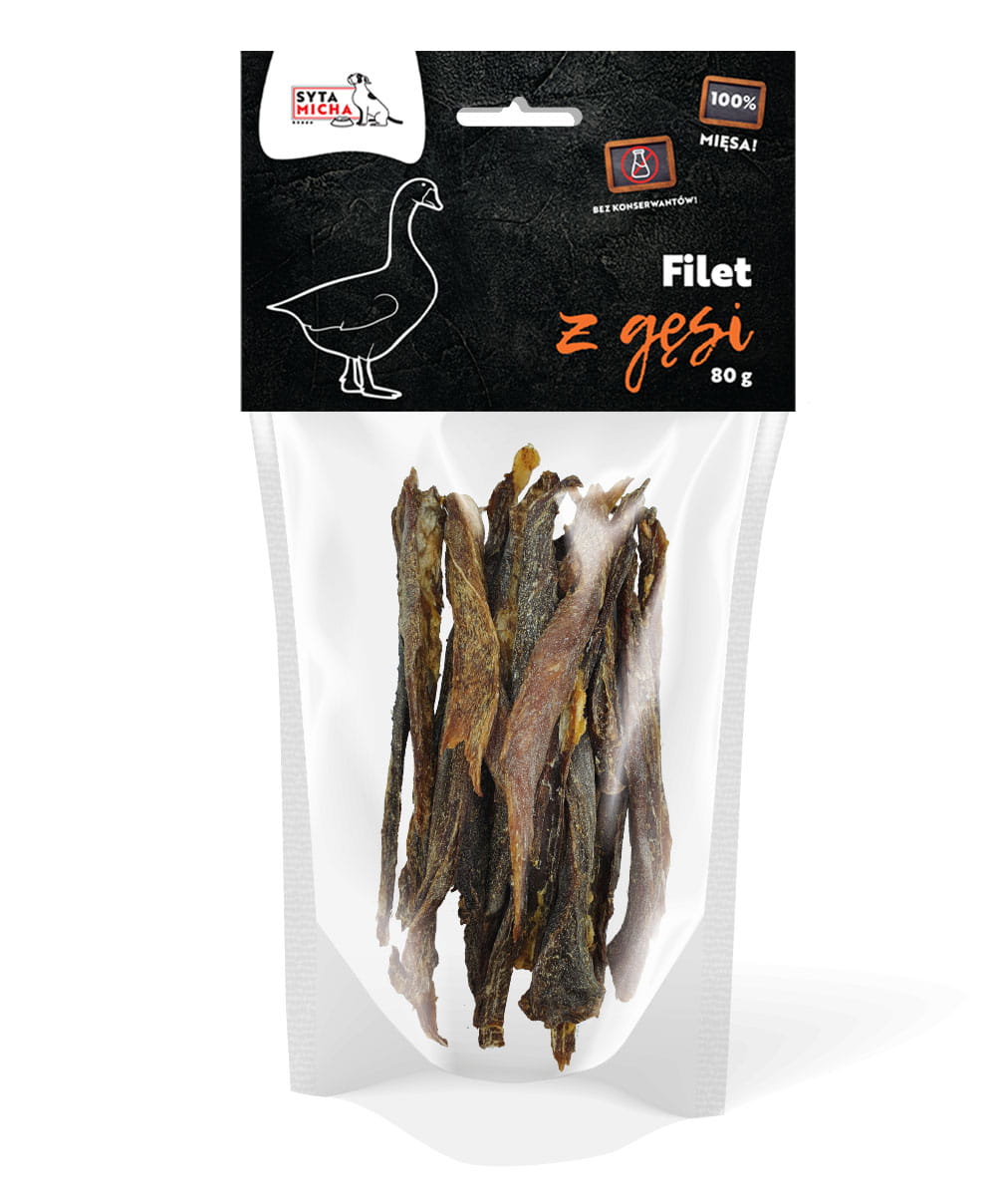 Сушені філе гусака для собаки 80г