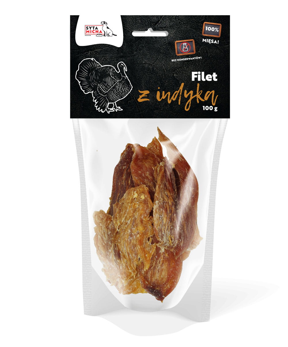 Szárított pulykamellfilé kutyáknak 100g