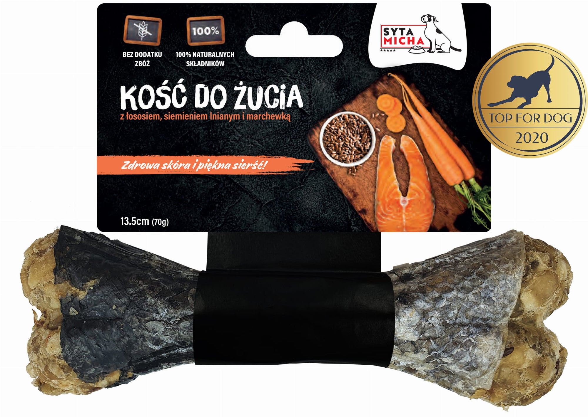 Kość do żucia dla psa na piękną sierść 13,5 cm