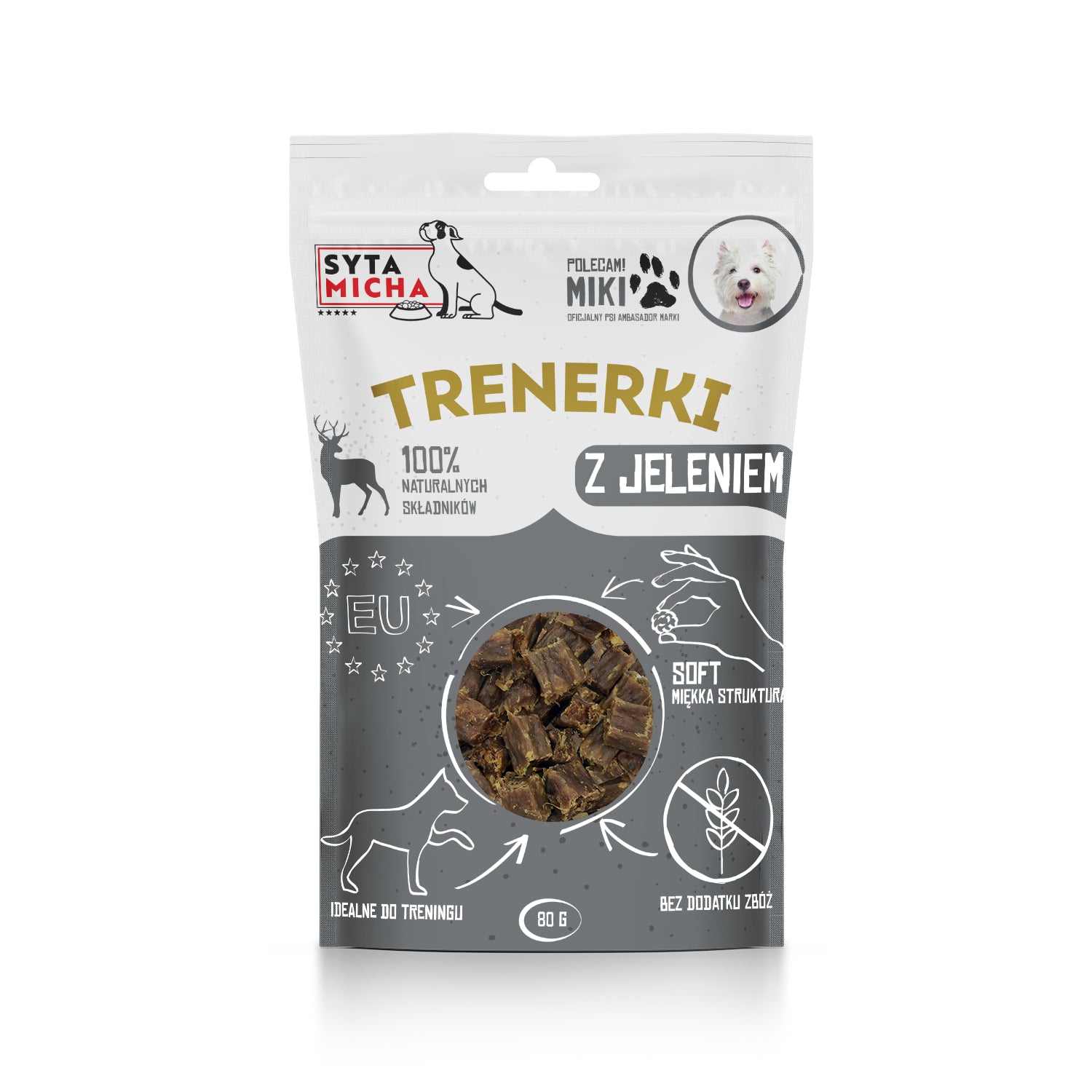 Trenerki z jeleniem dla psa 80g