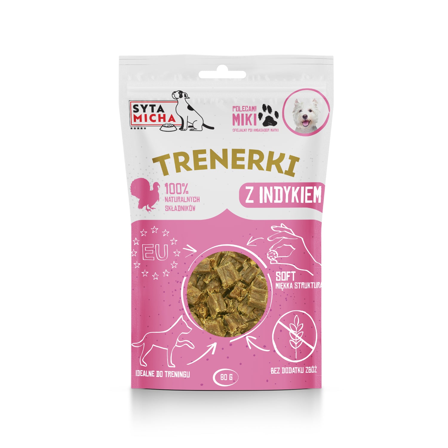 Pulykás tréningfalatok kutyáknak, 80g