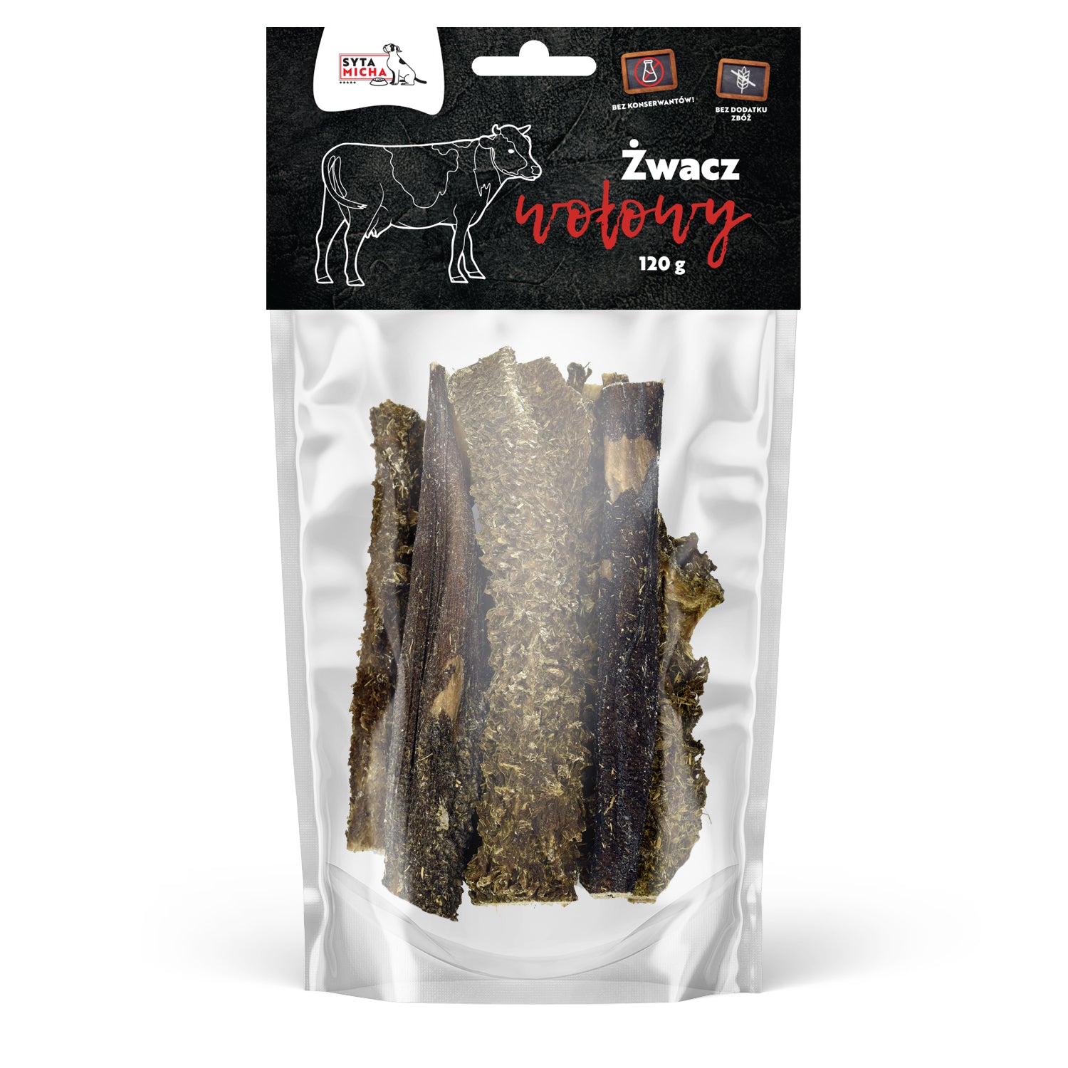Żwacz wołowy dla psa 120g