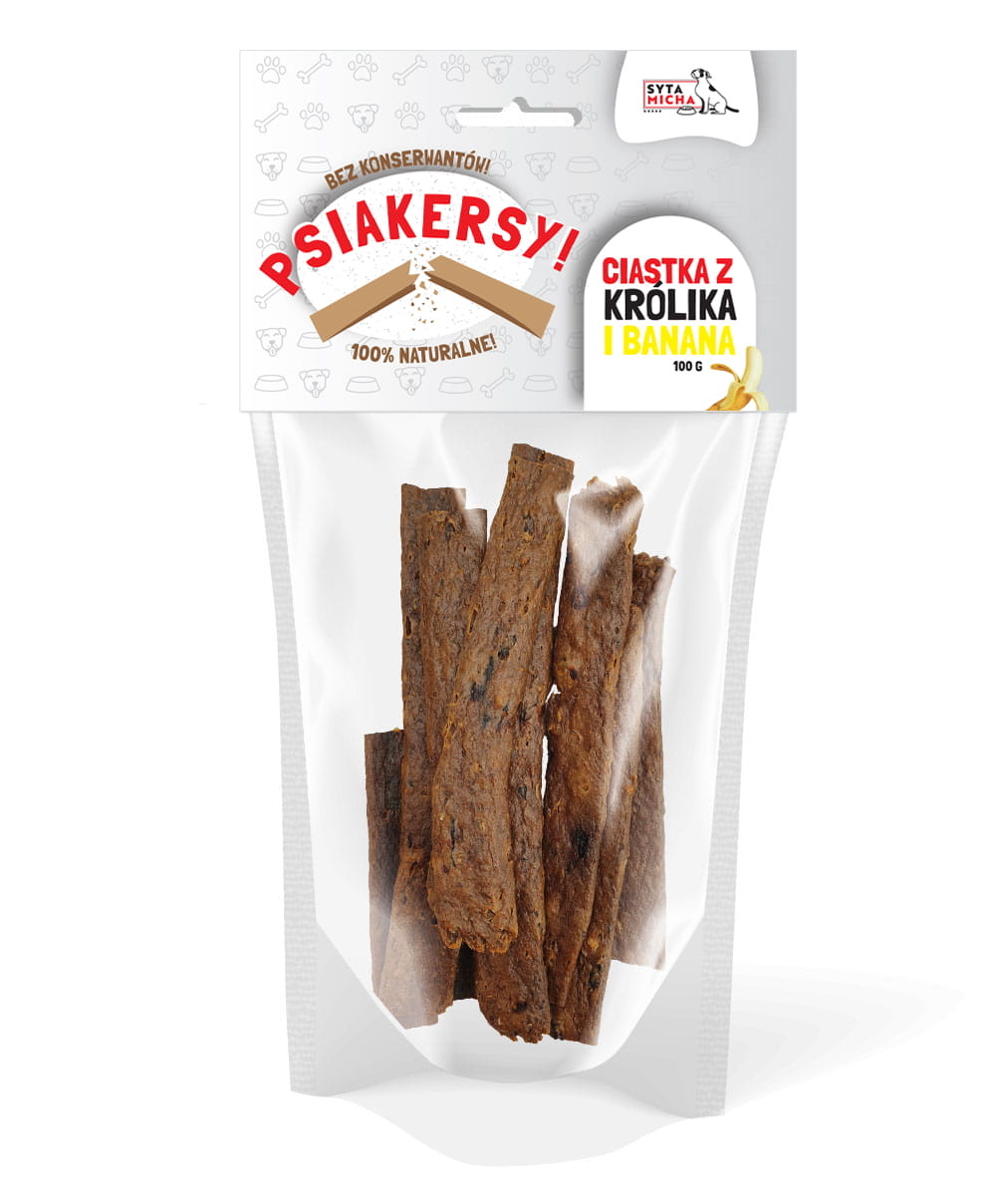 Psiakersy Nyúl banánnal 100g