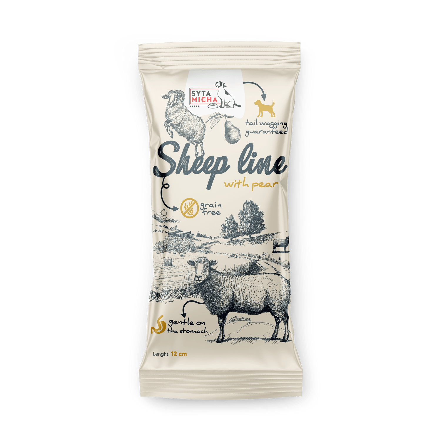 Syta Micha Sheep Line Жувальна кістка Вівця з грушею 12см