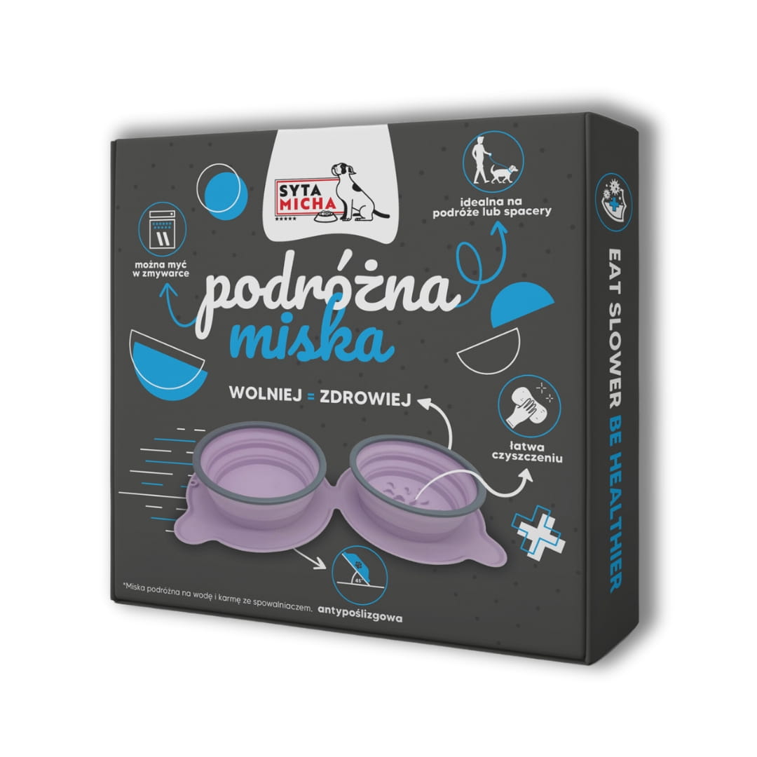Összecsukható utazótál kutyáknak 500ml